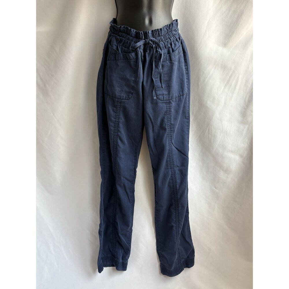 Kathy Peterson Navy Blue Scrubs Pants Size XS Tall Cotton Medical Uniform